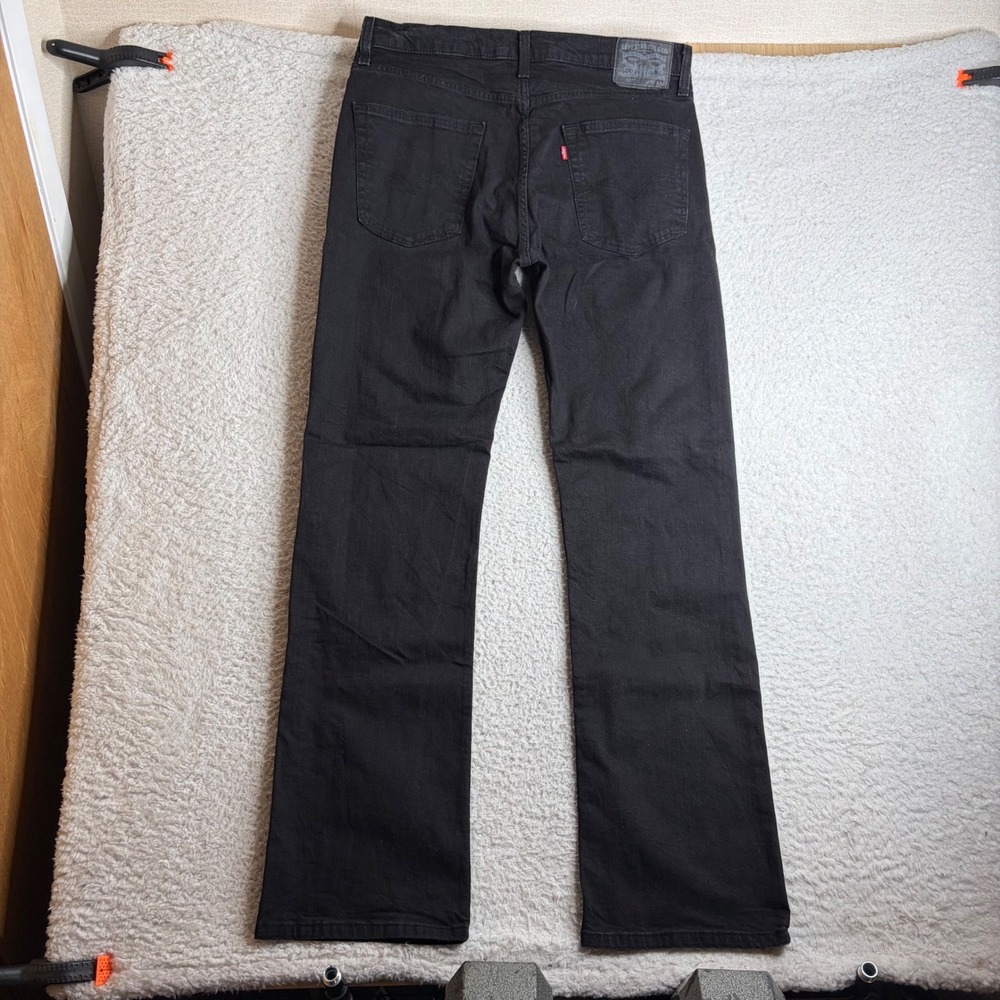 Levis 527 Slim Bootcut Jeans Mens 36x36 (34) Black Denim Pants